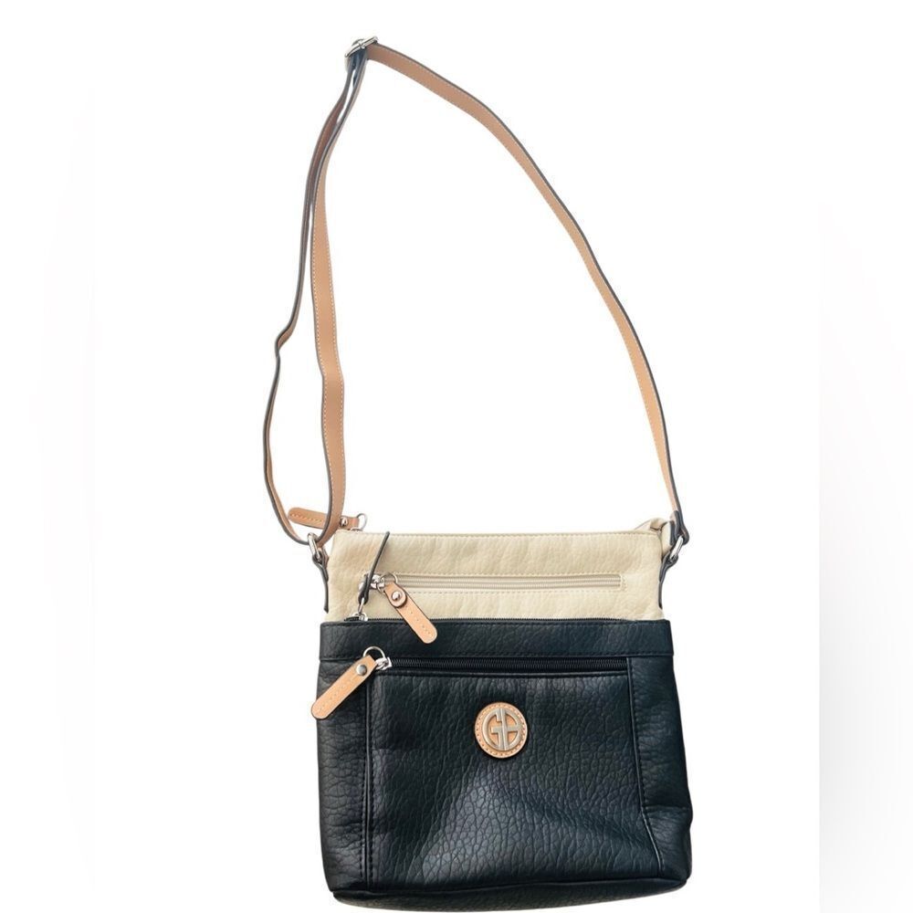 Giani Bernini Colorblock Pebble Crossbody Bag, black/cream